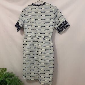SHOSHANNA BLUE & WHITE‎ DRESS SIZE 4